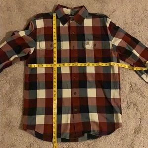 Carhartt Men's Plaid Button Down Shirt - Red, Black, White